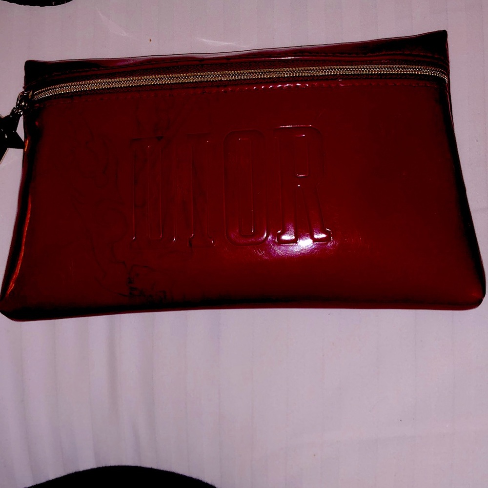 Red Patent Leather Travel Bag